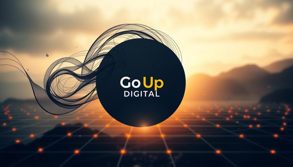 A strategic organic traffic composition, featuring a stylized, abstract interpretation of the concept. The foreground showcases a central, dynamic focal point representing the "Go Up Digital" brand, surrounded by intricate, flowing patterns and shapes that suggest the movement and momentum of organic traffic. The middle ground features a subtle, ethereal grid structure, hinting at the underlying systems and infrastructure that support strategic organic growth. The background presents a subdued, atmospheric landscape with soft, blended gradients, creating a sense of depth and contemplation. The overall aesthetic is one of elegance, sophistication, and technical mastery, reflecting the "strategic organic traffic" theme. Lighting is warm and diffused, with a focus on creating depth, dimension, and a visually striking, yet cohesive composition.